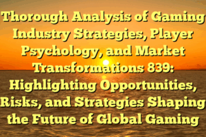 Thorough Analysis of Gaming Industry Strategies, Player Psychology, and Market Transformations 839: Highlighting Opportunities, Risks, and Strategies Shaping the Future of Global Gaming