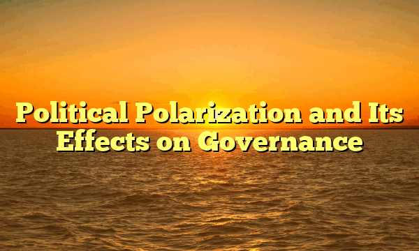 Political Polarization and Its Effects on Governance